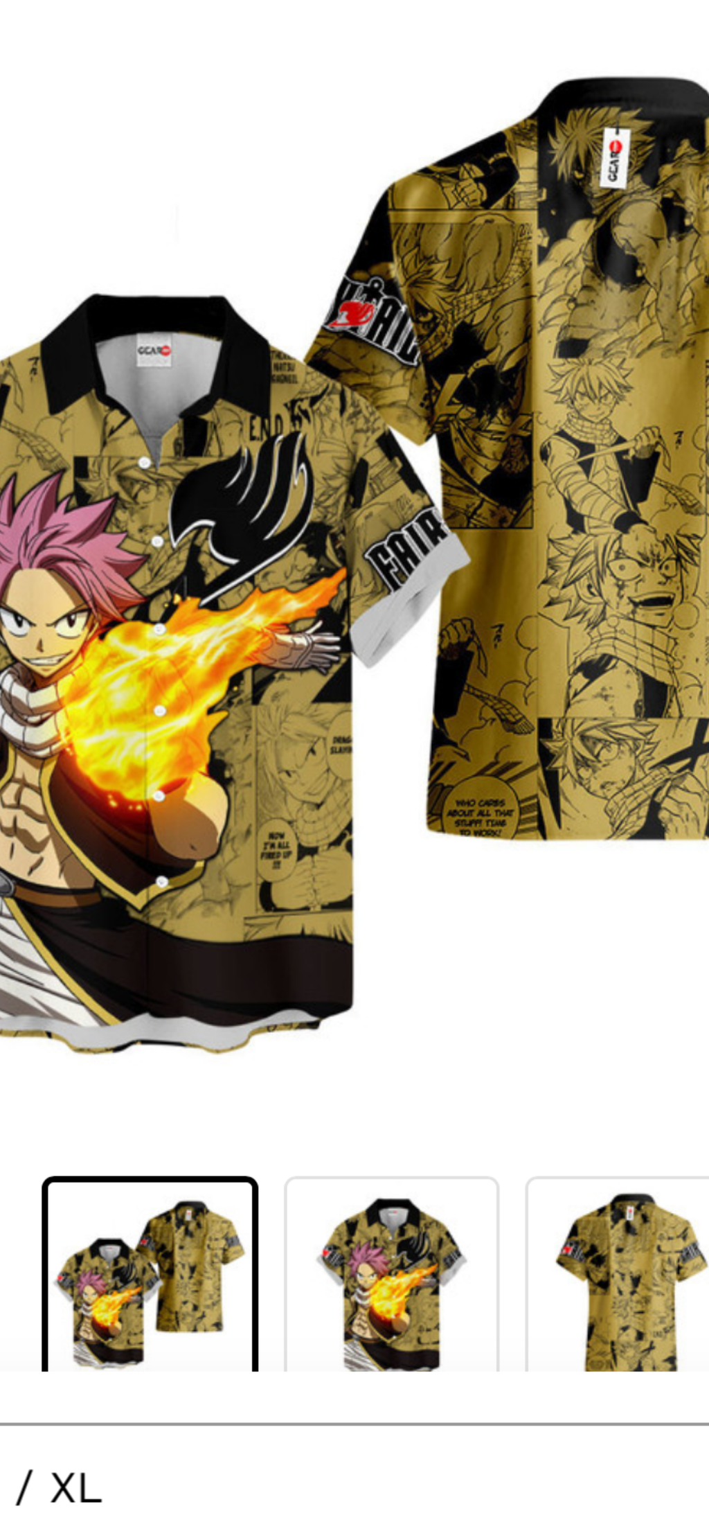 Natsu Dragneel XL Shirt