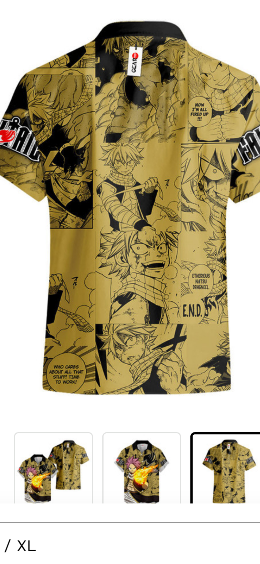 Natsu Dragneel XL Shirt
